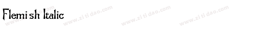 Flemish Italic字体转换